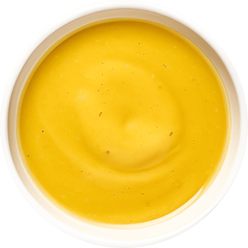 Mustard sauce in white bowl png