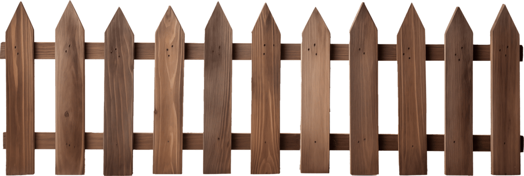 Rustic wooden fence png