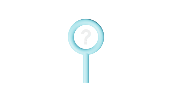 minimal cute Innovative illustration 3d rendering loupe icon search isolated. Creative banner search for answer to question mark. modern design magnifying glass logo for Zoom Tool blue png