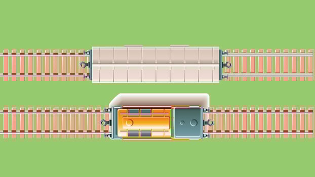 Transportation vehicles in city isolated elements with background illustration vector