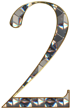 Diamond shiny numbers png