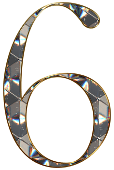 Diamond shiny numbers png