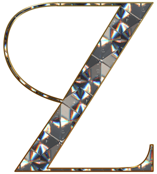 Diamond shiny alphabet png