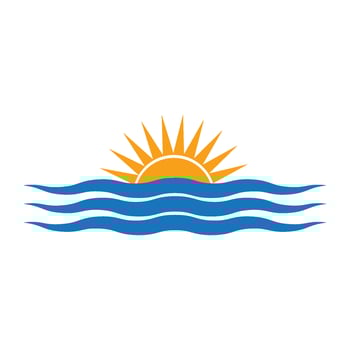 Sunset icon design vector
