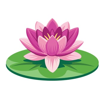 Lotus flower icon. Cartoon illustration of lotus flower icon for web vector