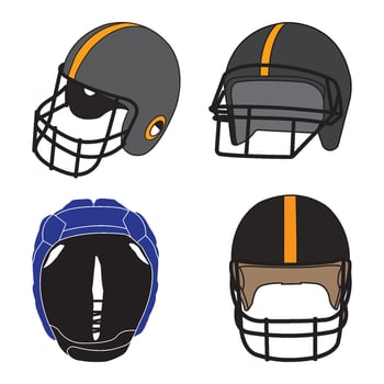 Rugby helmet design vector