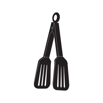 food tongs icon design vector
