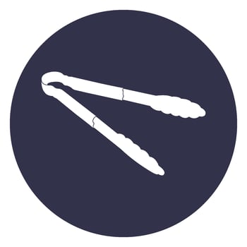 food tongs icon design vector