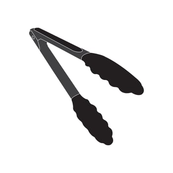 food tongs icon design vector