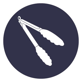 food tongs icon design vector