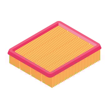 Handy isometric icon of a car air filter vector