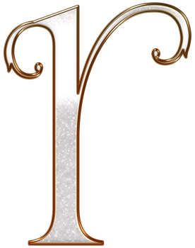 White glitter metallic alphabet png