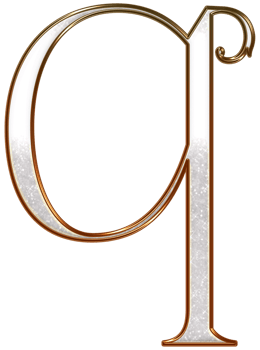 White glitter metallic alphabet png