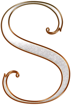White glitter metallic alphabet png