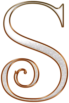 White glitter metallic alphabet png