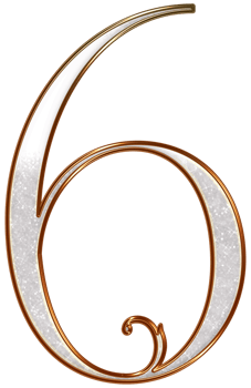 White glitter metallic numbers png