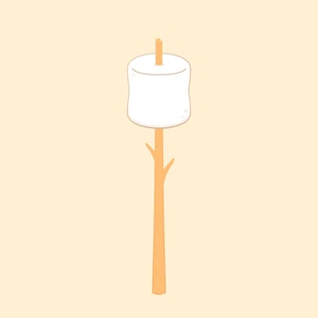 Marshmallow cartoon . Marshmallow on white background. Marshmallow icon. vector
