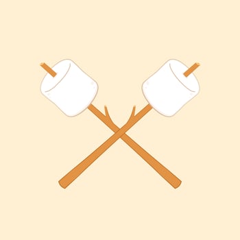 Marshmallow cartoon . Marshmallow on white background. Marshmallow icon. vector