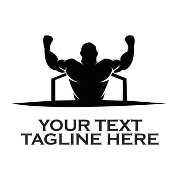 Minimalist Silhouette Logo for Gyms vector