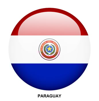 PARAGUAY flag button on white background vector