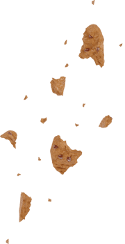 cookies with chocolate chips flying in the air png