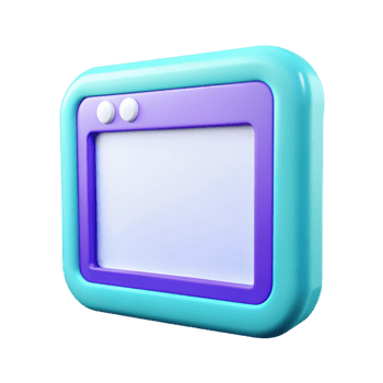 Blank Window Screen UI 3d Element png