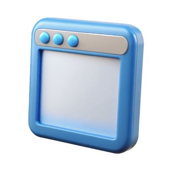 Blank Window Screen UI 3d Item png
