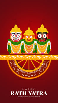 Jagannath Rath Yatra Social Media Poster, Banner, Web Banner , Print Design vector