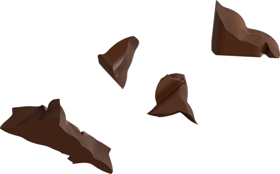 flyling Broken chocolate chunks png