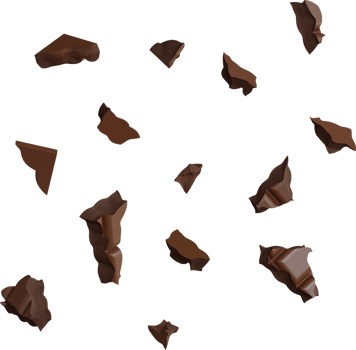 flyling Broken chocolate chunks png