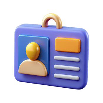 Identity Card 3d Concept png