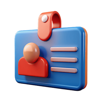Identity Card 3d Design png