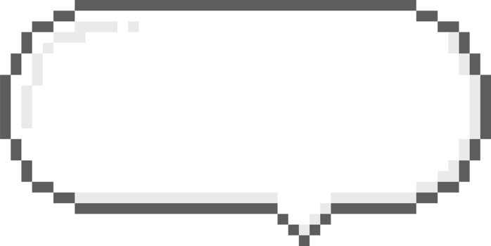 8bit retro game pixel speech bubble balloon icon sticker memo keyword planner text box banner png