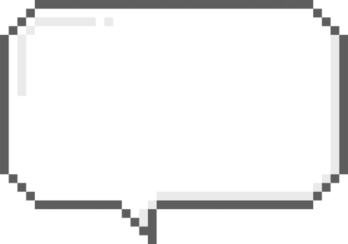 8bit retro game pixel speech bubble balloon icon sticker memo keyword planner text box banner png