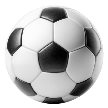 Black and white Soccer ball cut out png