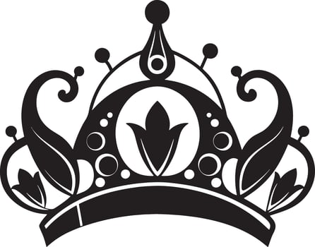 royal crown illustraion black and white vector
