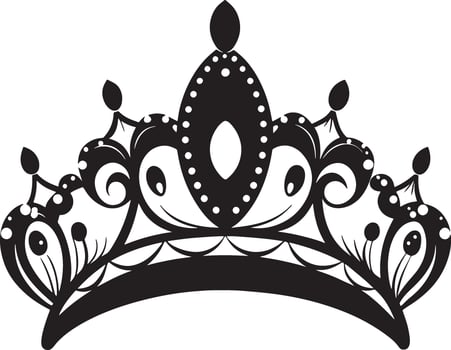 royal crown illustraion black and white vector