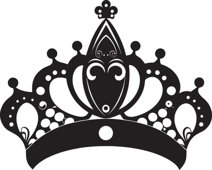 royal crown illustraion black and white vector