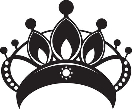 royal crown illustraion black and white vector