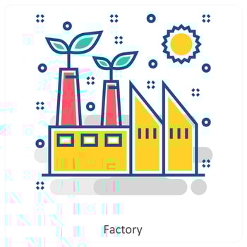 Factory and Industry icon concept vector