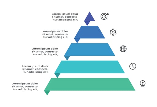 Creative concept for infographic with 5 steps, options, parts or processes. Business data visualization. vector