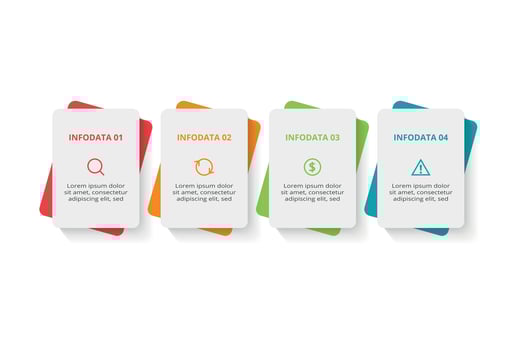 Creative concept for infographic with 4 steps, options, parts or processes. Business data visualization. vector