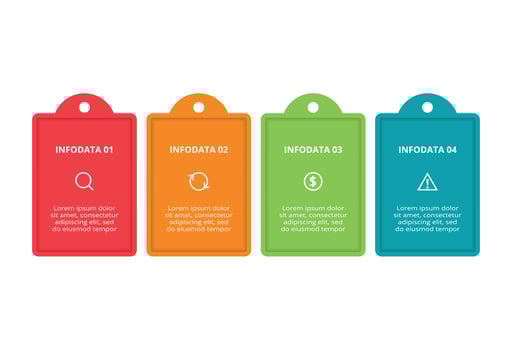 Creative concept for infographic with 4 steps, options, parts or processes. Business data visualization. vector