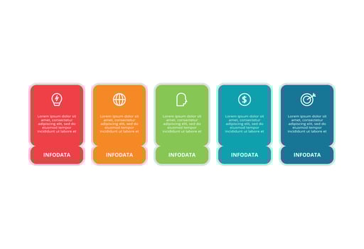 Creative concept for infographic with 5 steps, options, parts or processes. Business data visualization. vector