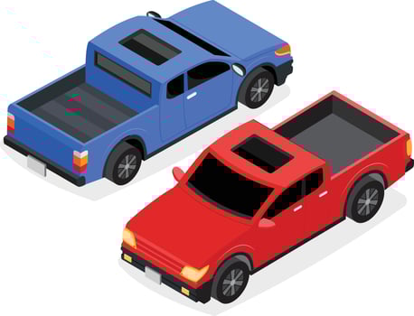 Pickup Truck Both Direction vector