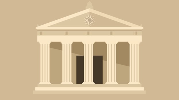 Greek ancient artifact isolated illustration vector