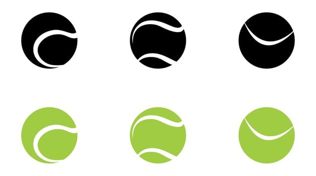 tennis ball clipart icon simple pictogram clipart flat sport racket game vector