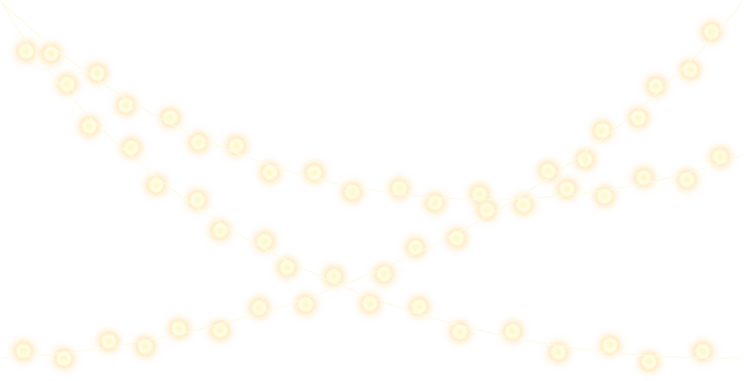 String lights in the night. Christmas lamp hanging. png