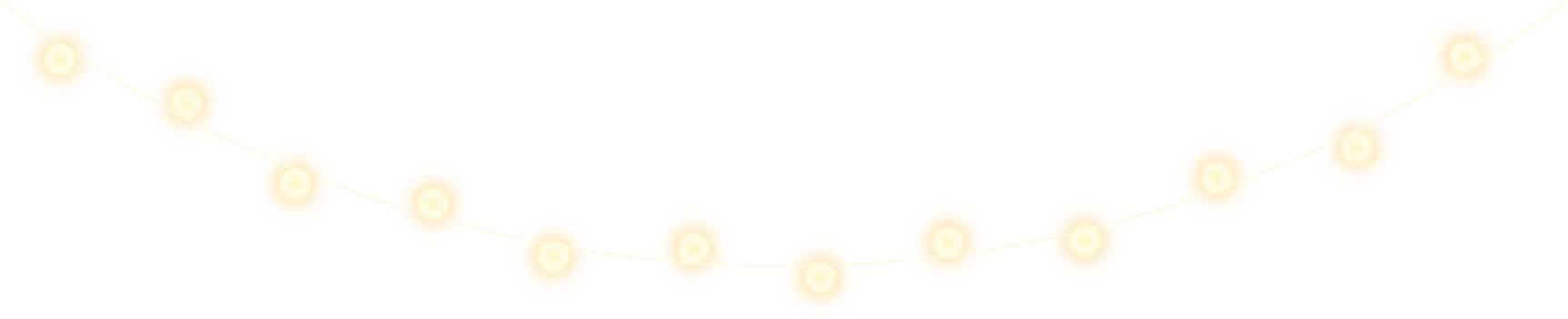 String lights in the night. Christmas lamp hanging. png