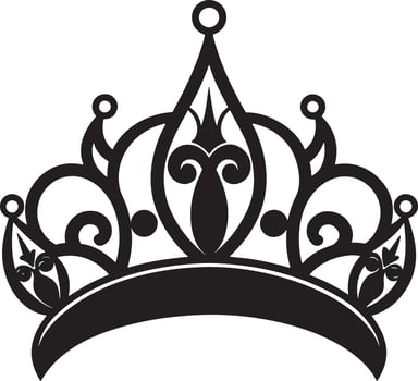 royal crown illustraion black and white vector